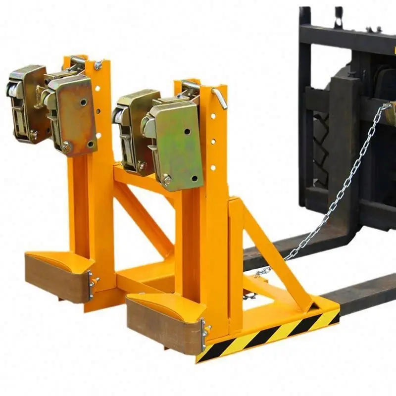 Factory Wholesale Double Drum-Lifter Forklift Attachment Forklift Drum Handler Gripper