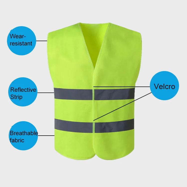 Cheap Polyester Traffic Work Security Hi Vis Reflective Clothing Safety Vest