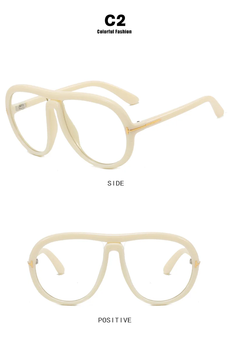 Creative Optical Oval Large Frame Glasses Retro Oval Anti Blue Light Glasses Frame Buy Optical