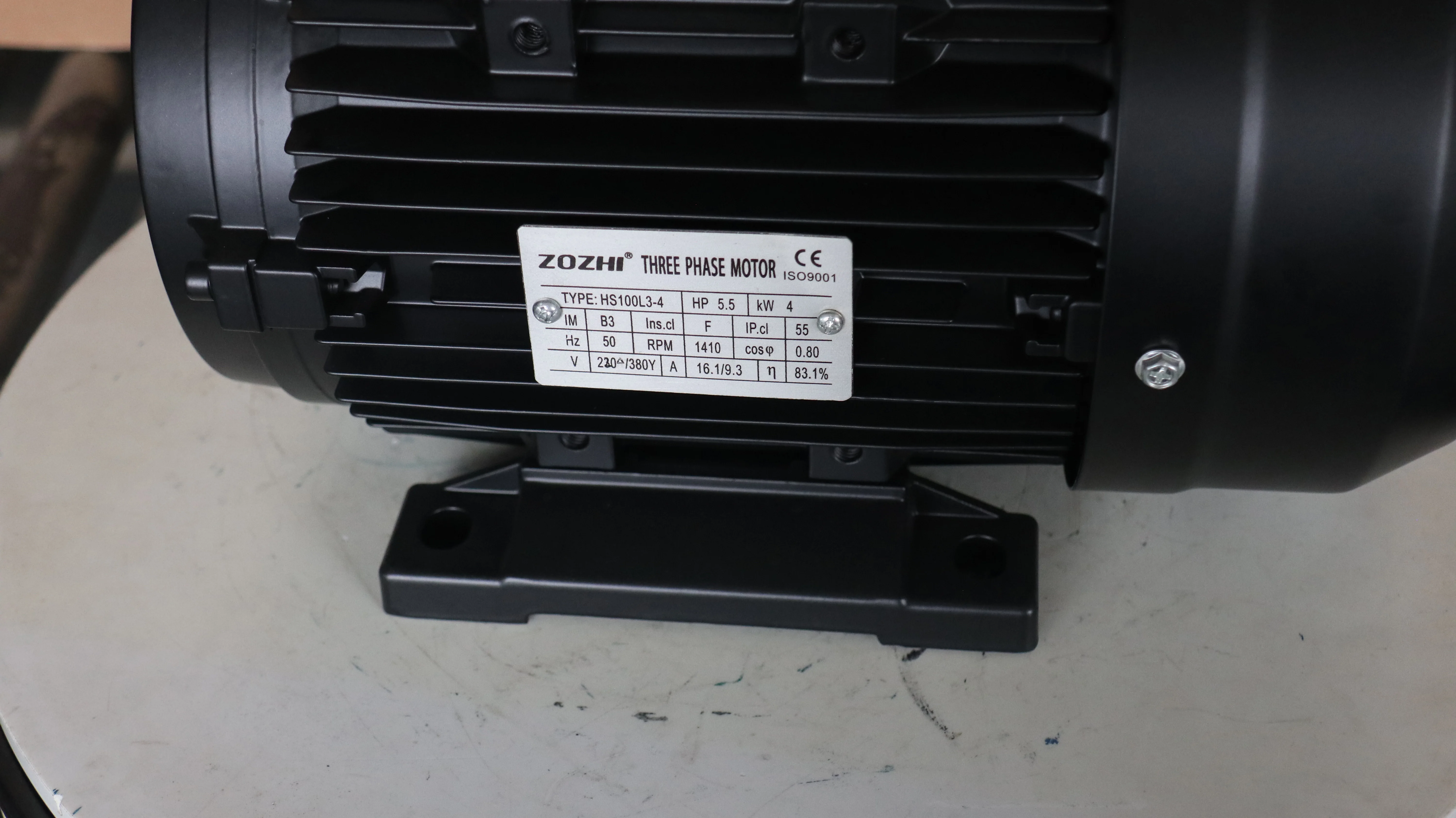 5.5hp 4kw 50hz 1420rpm 380v Electric Motor 100L3-4 Hollow Shaft Volta 5kw Rated Three-Phase Asynchronous Induction Motor AC