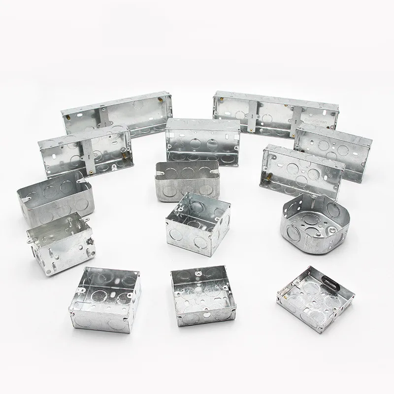 3"*3" 0.9mm Thickness Bs4662 Metal Electrical Switch And Socket Box