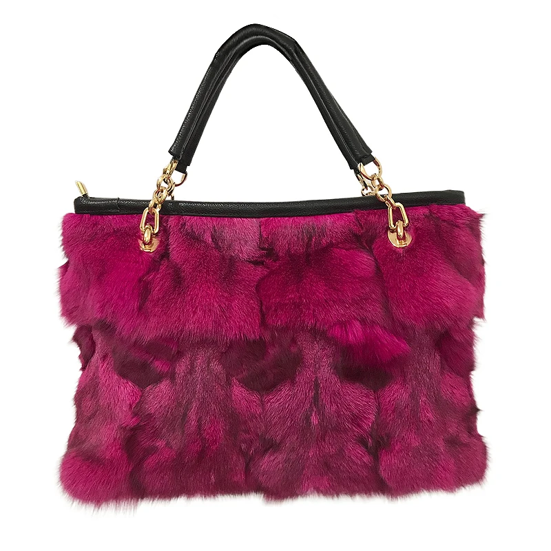 Real Luxury Fox Fur Bag European Canada Handbag