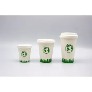 Recyclable Biodegradable Compostable Plastic Free Water Based Coating Disposable Coffee Tea Single Double Ripple Wall Paper Cup