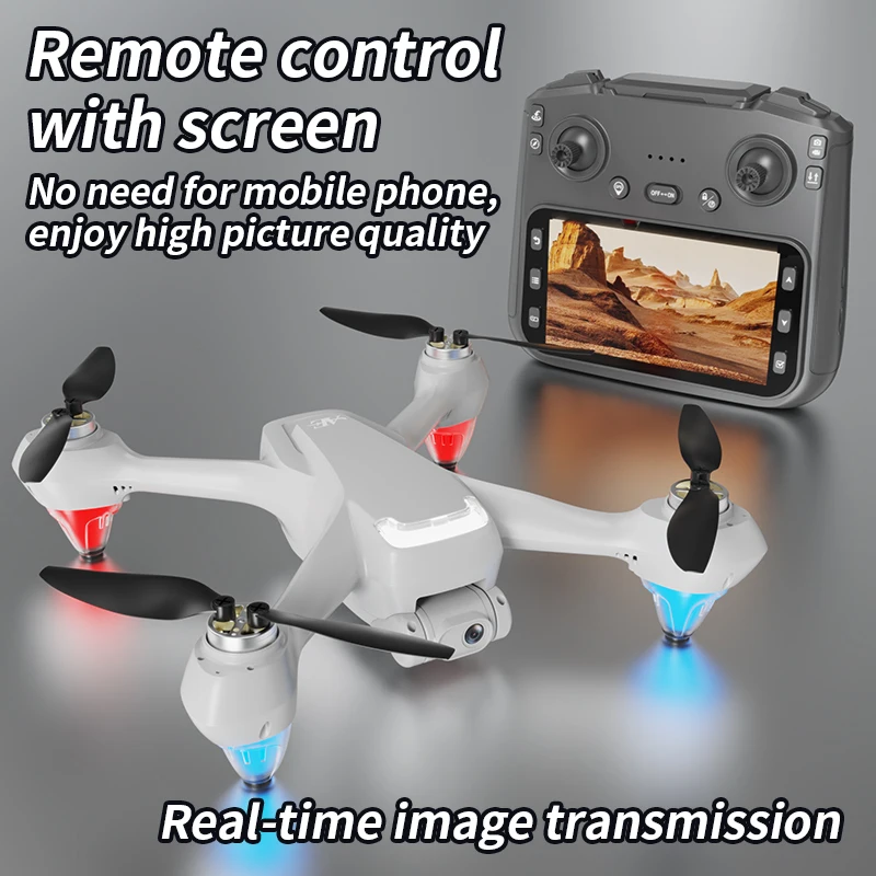 AE9 GPS Beginner Remote Control Drone HD Aerial Screen Quadcopter Dual  Camera Axis GYRO Brushless UAV Plastic Material 500m