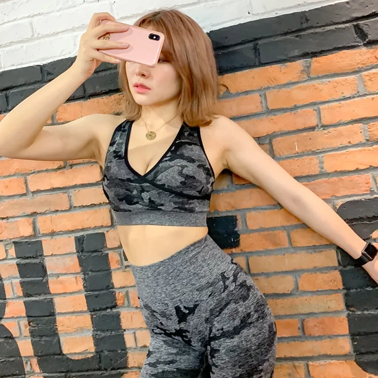 workout camo seamless leggings for women