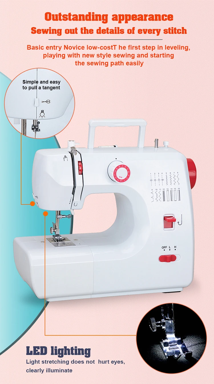 Uten Electric Sewing Machine Computerised LED 3 Speed 60 Stitches Household  Auto