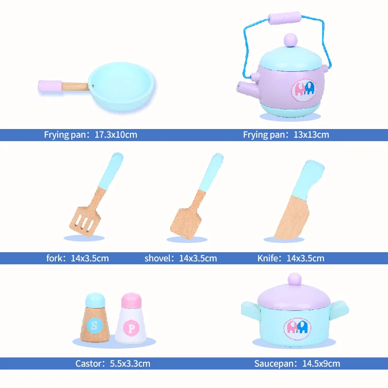 
 2020 самые модные игрушки Монтессори, прекрасная кухня, приготовление пищи, игра, твердые деревянные игрушки для детей  