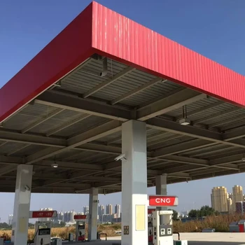 Global Industrial Gas Station Steel Structure Buildings Custom Manufacturer's Delivery Guaranteed