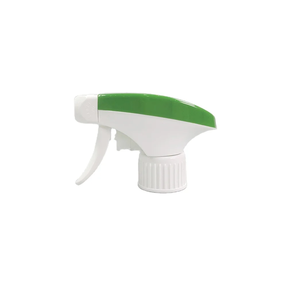 Good quality household cleaning all plastic trigger sprayer green and white mixed color