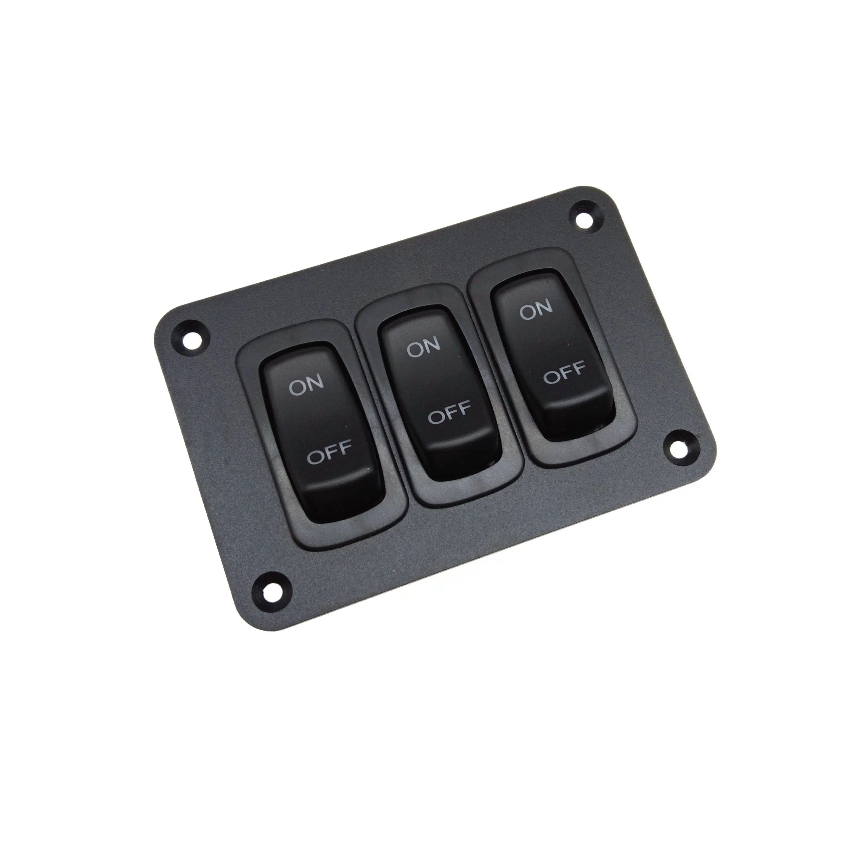 L Series on Off Rocker Switch 12V Blue LED Light 5Pin 3 Gang Panel Switch for Cars Trucks Boats