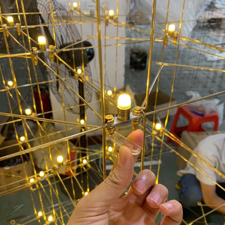 ECOJAS Good Quality Custom Creative Large Decorative Engineering Chandelier Lights for Sri Lanka Hotel