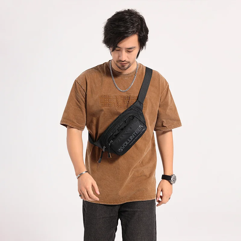 Adjustable Strap Outdoor Waterproof Camping Front Pouch Utility Waist Bag Chest Bags for Men