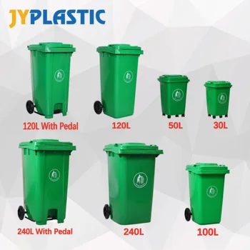 30L/50L/100L/120L/240L Plastic Dustbin Wheelie Trash Can, Recycle Garbage Container Outdoor Waste Bin