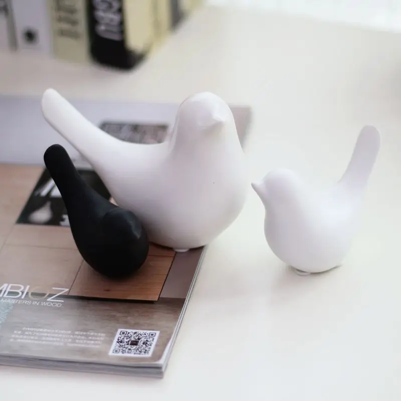 Скандинавские современные украшения для стола, домашний декор, статуэтка, фарфоровая Золотая скульптура, керамическая статуя птицы по оптовой цене