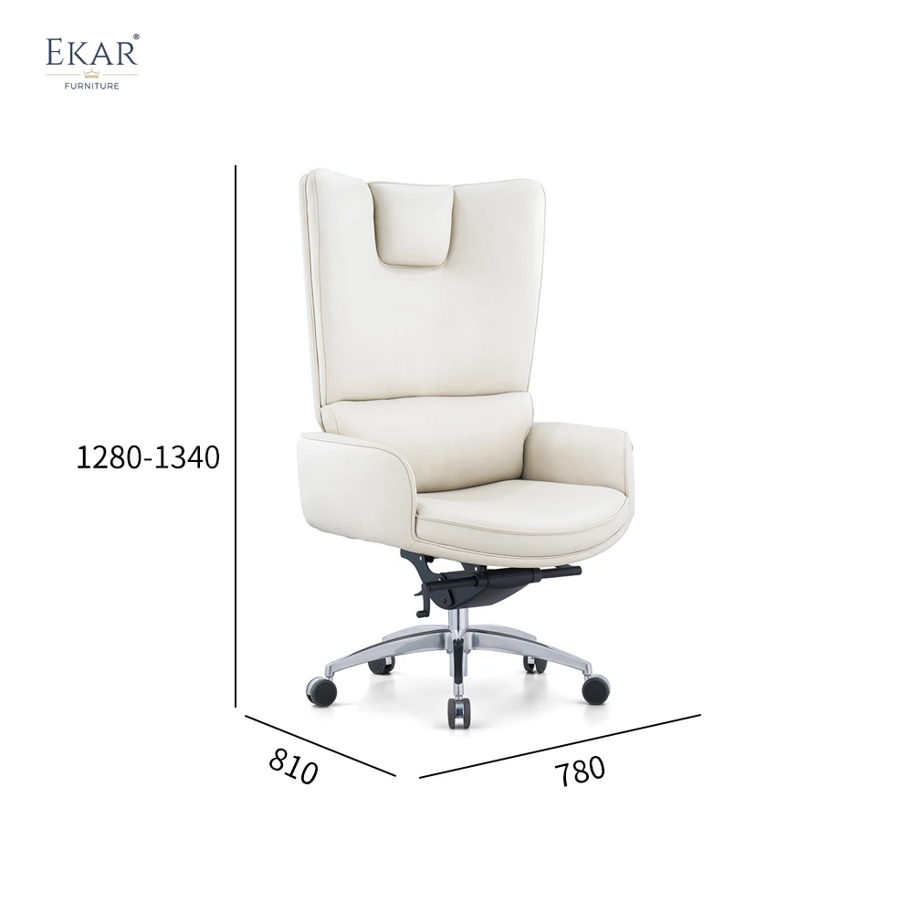 Premium Italian Top-Grain Leather Adjustable Office Chair details