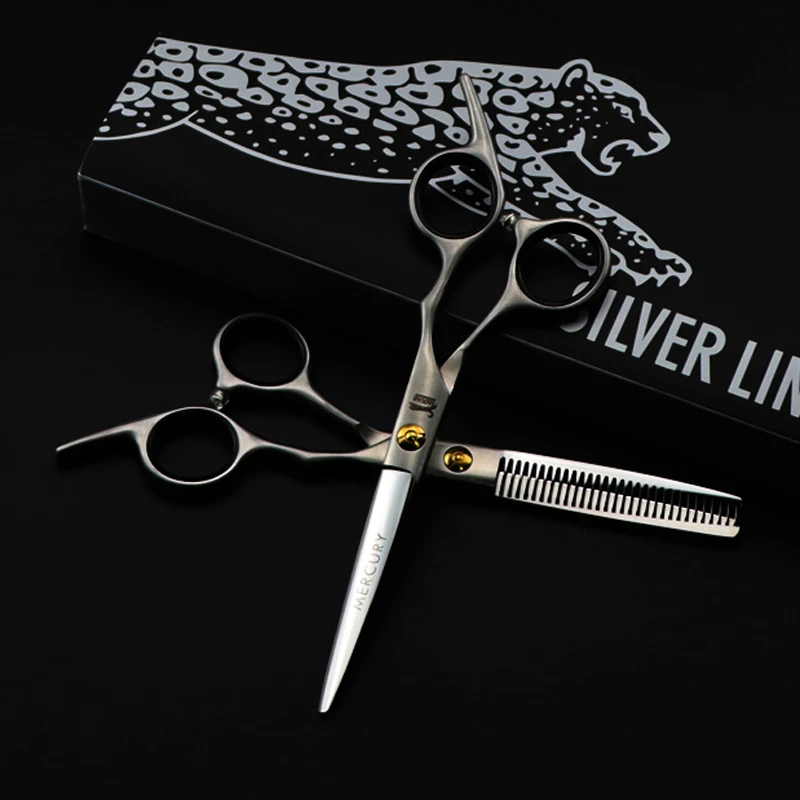 6.0 inch FMC-05  Matte new fashion design beauty barber scissors flat scissors tooth scissors