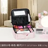 Large size with mirror, 3 layers, black.