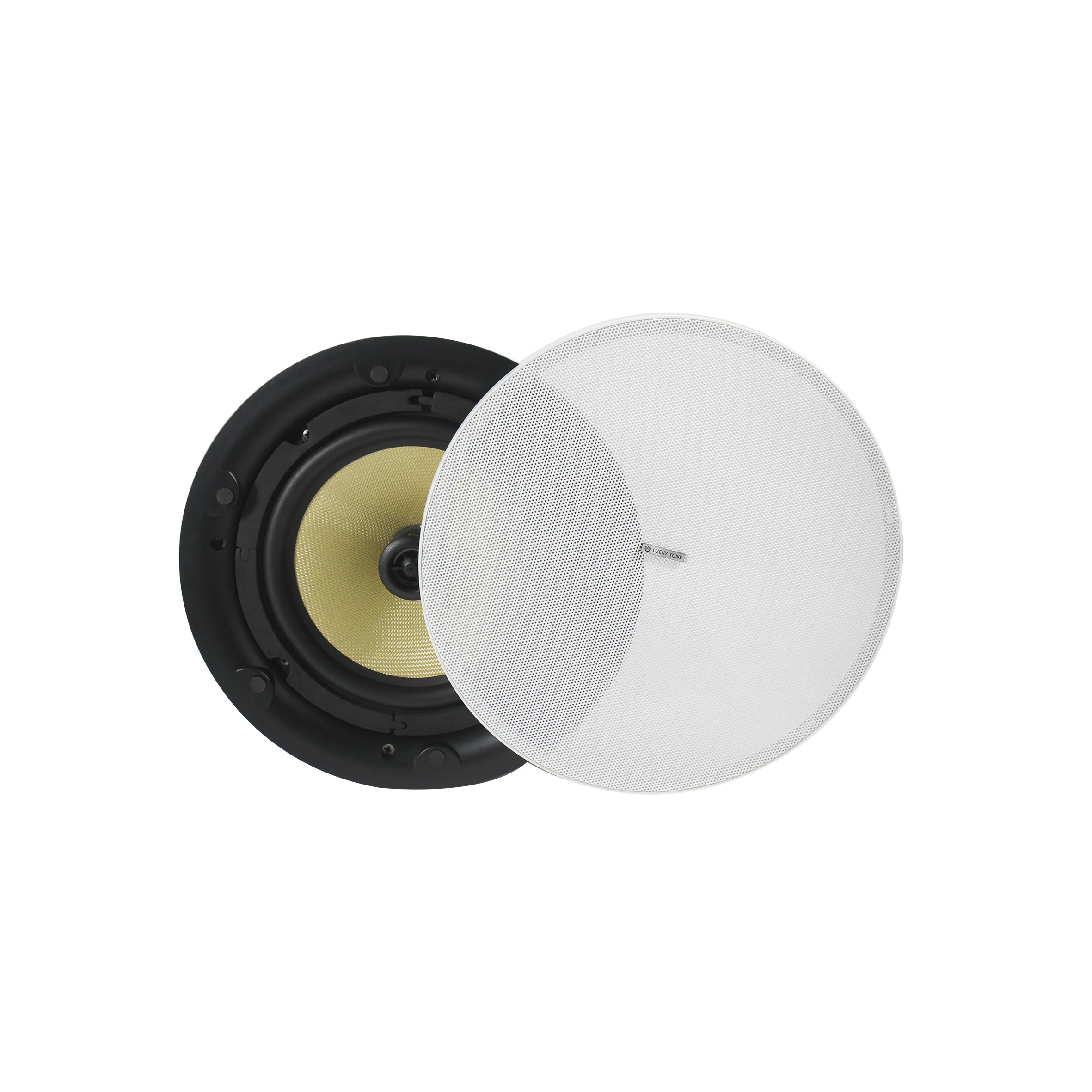 T 8 Inch Professional 2 Way Coaxial Ceiling Speaker With Kevlar Driver and Crossover