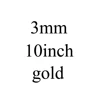 3mm 10inch gold
