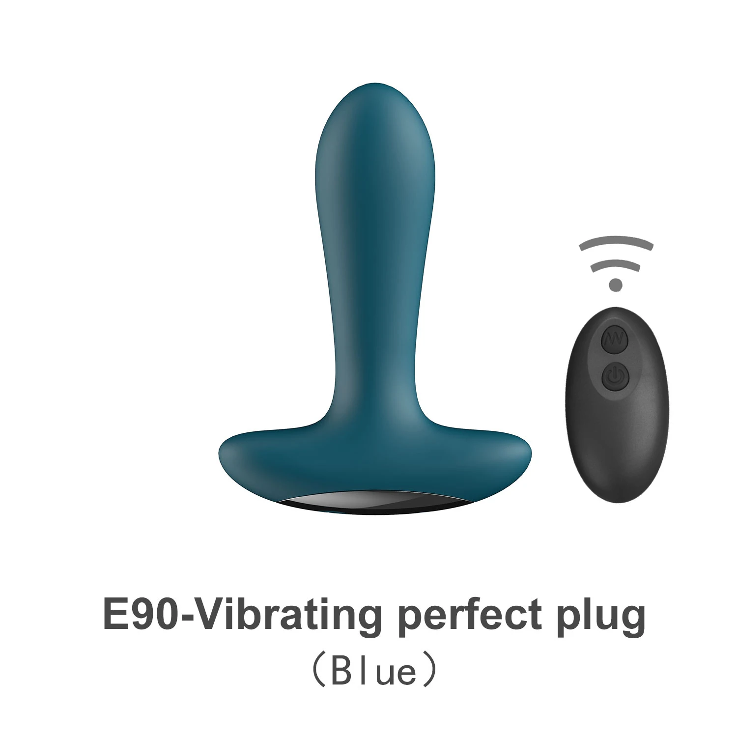 Silicone Remote Control Big Black Vibration Butt Plug Vibrator