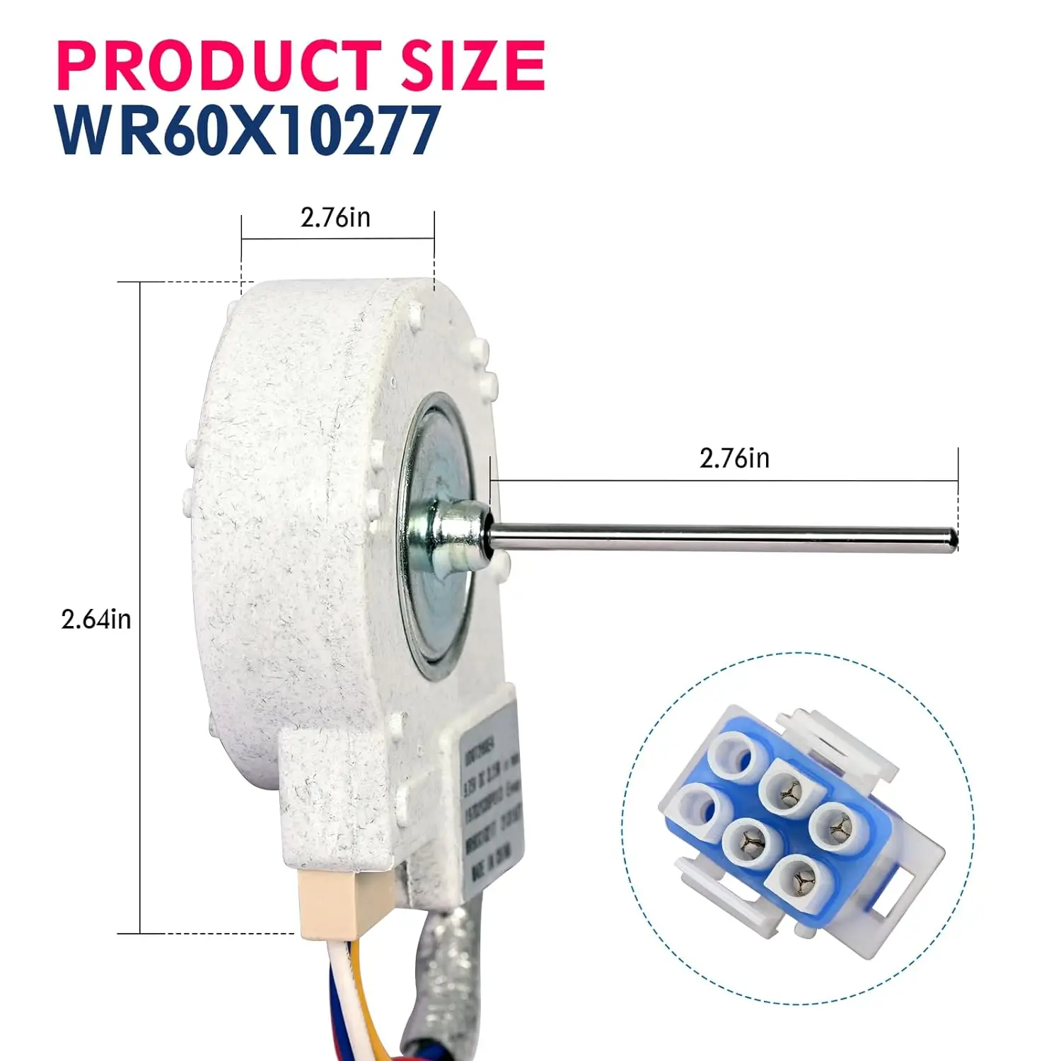 GLOB PRO SOLUTIONS UDQT26GE4 Original Connector Refrigerator Evaporator Fan Motor Compatible With Heavy Duty