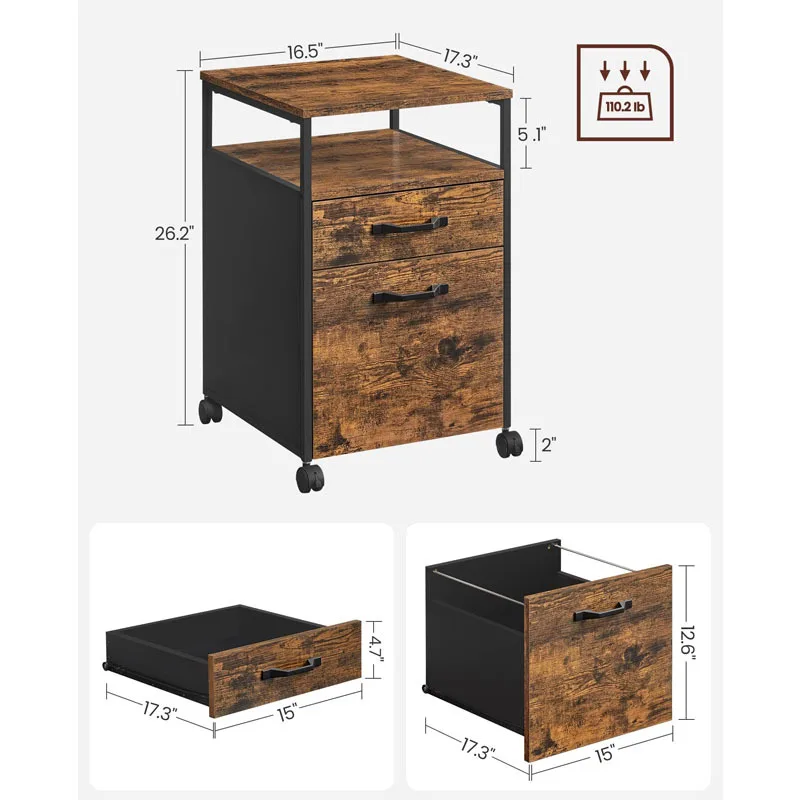 American Sliding Storage Cabinet, Three-layer Simple and Fashionable Floor-to-ceiling Cabinet, Office with Drawers,