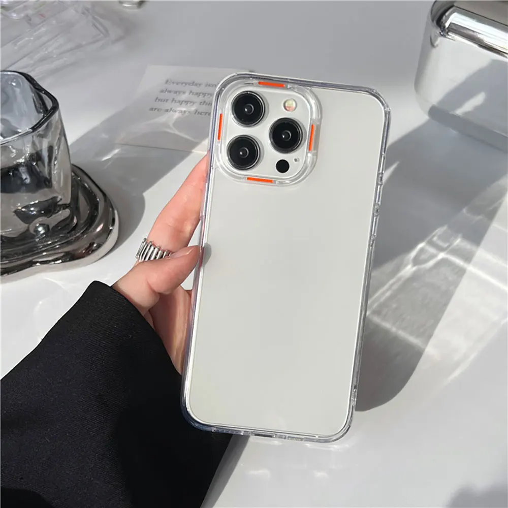 Clear Phone Case For Iphone X 7 8 10 11 12 13 14 15 Max Pro Plus Precision Hole Bumper Pc Tpu Custom Transparent SJK142  Laudtec