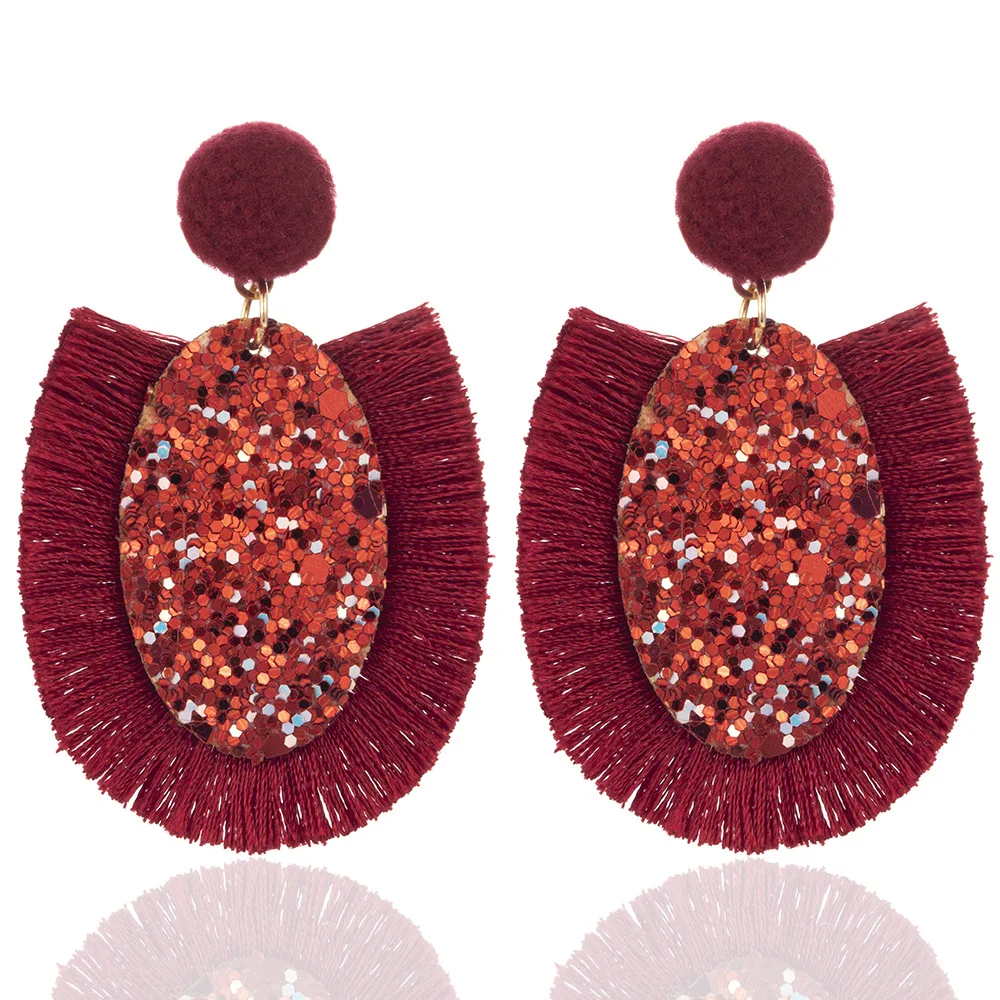 Boho Fringe Dangle Earrings