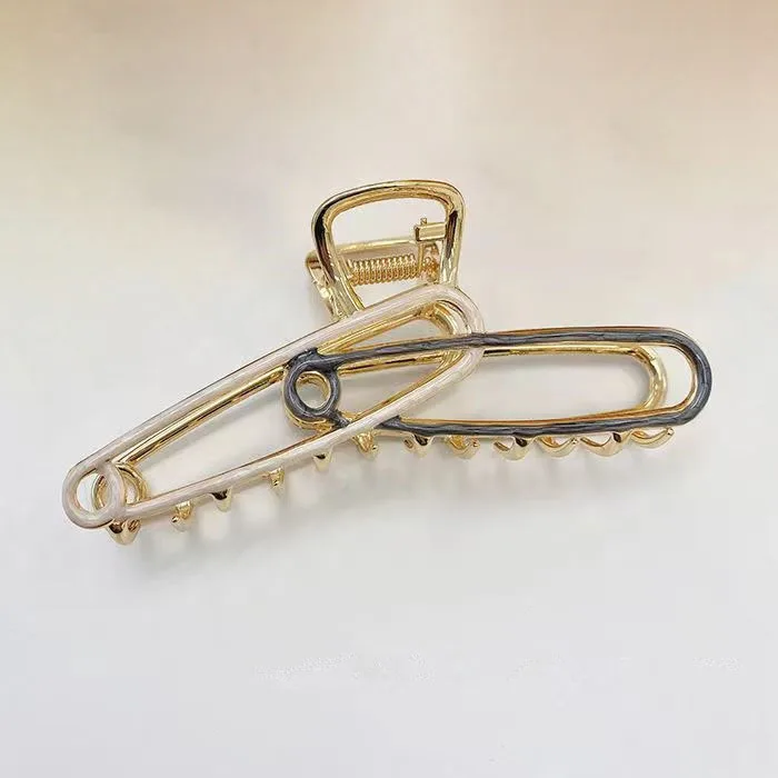 Genya Sample Paper Clip Hair Claws Handmade Metal  Hair Claw Clip No Damage Hair Accessories for Women Girls