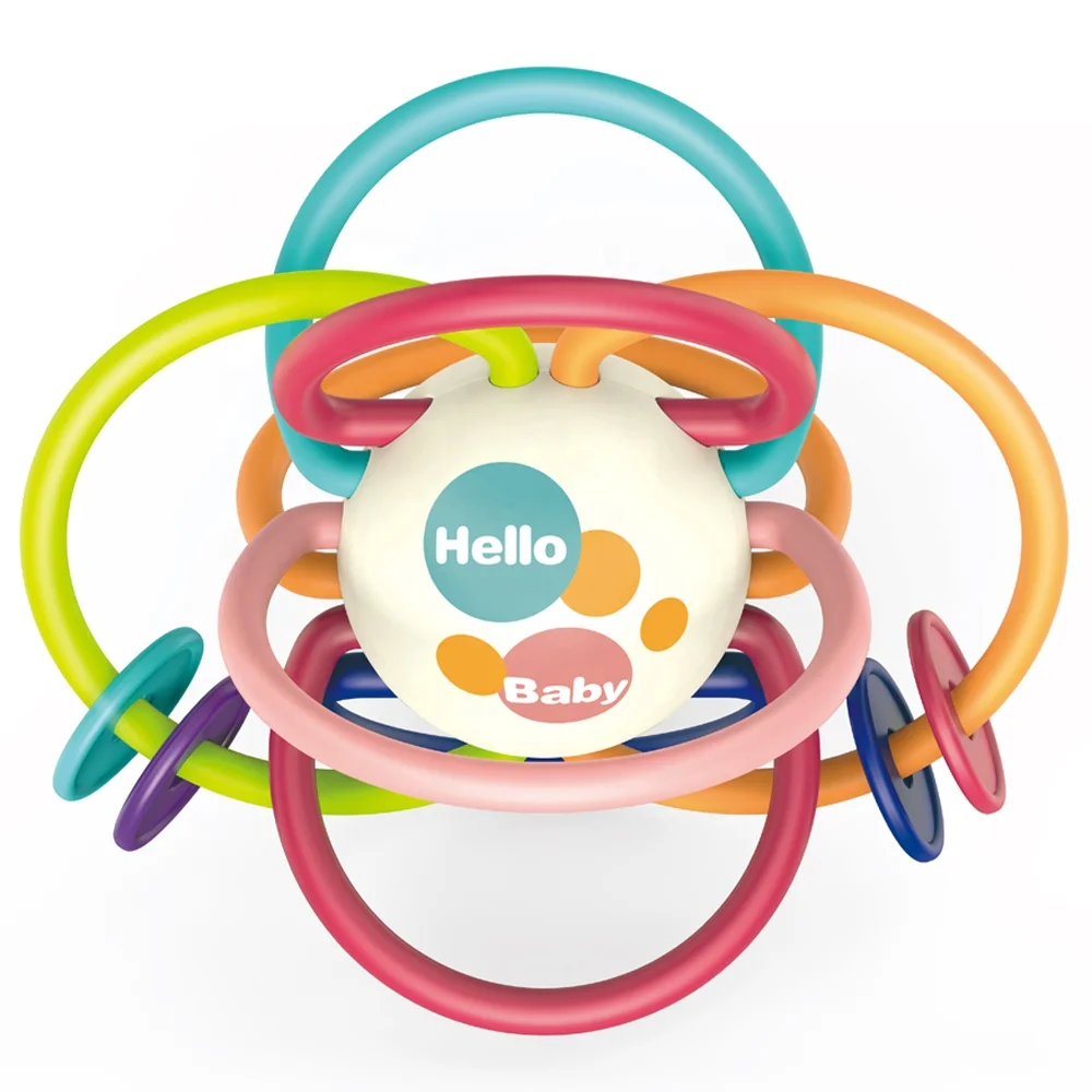Безопасность Детские погремушки игрушки, детские пластиковые колокольчик погремушки для новорожденных