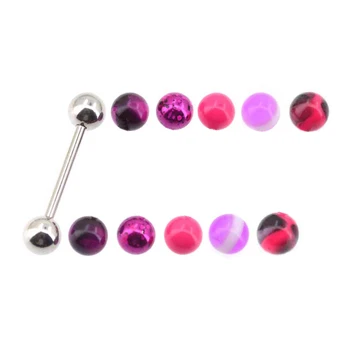 Genuine Titanium Jewelry Glow In The Dark One Hundred Romantic Middle Tongue Ring Piercing