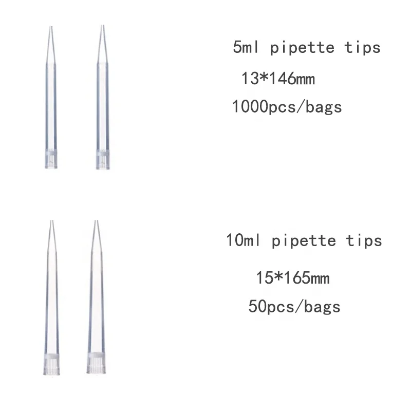 High Quality Plastic 200ul Pipette Tips 10ul 200ul 300ul 1000ul 5ml 