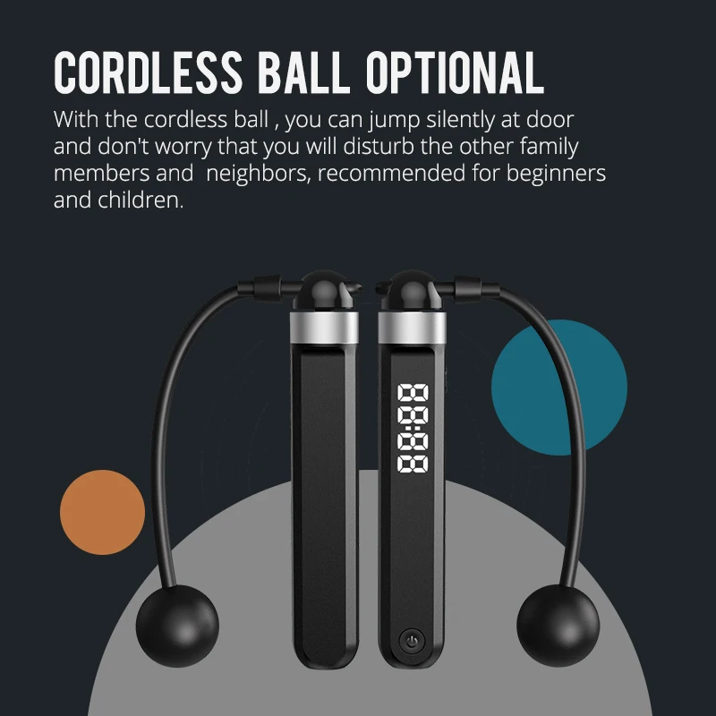 Whosale App Intelligent Electronic Counting Jump Rope Smart Connection Counting Jump Rope With