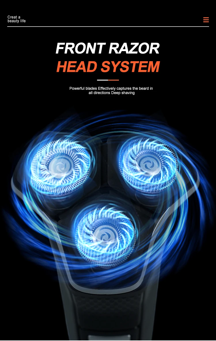 Customizable Indepentdant Floating Double Head Hair Electric Shaver Men Shaver Electric Groin Shavers for Men