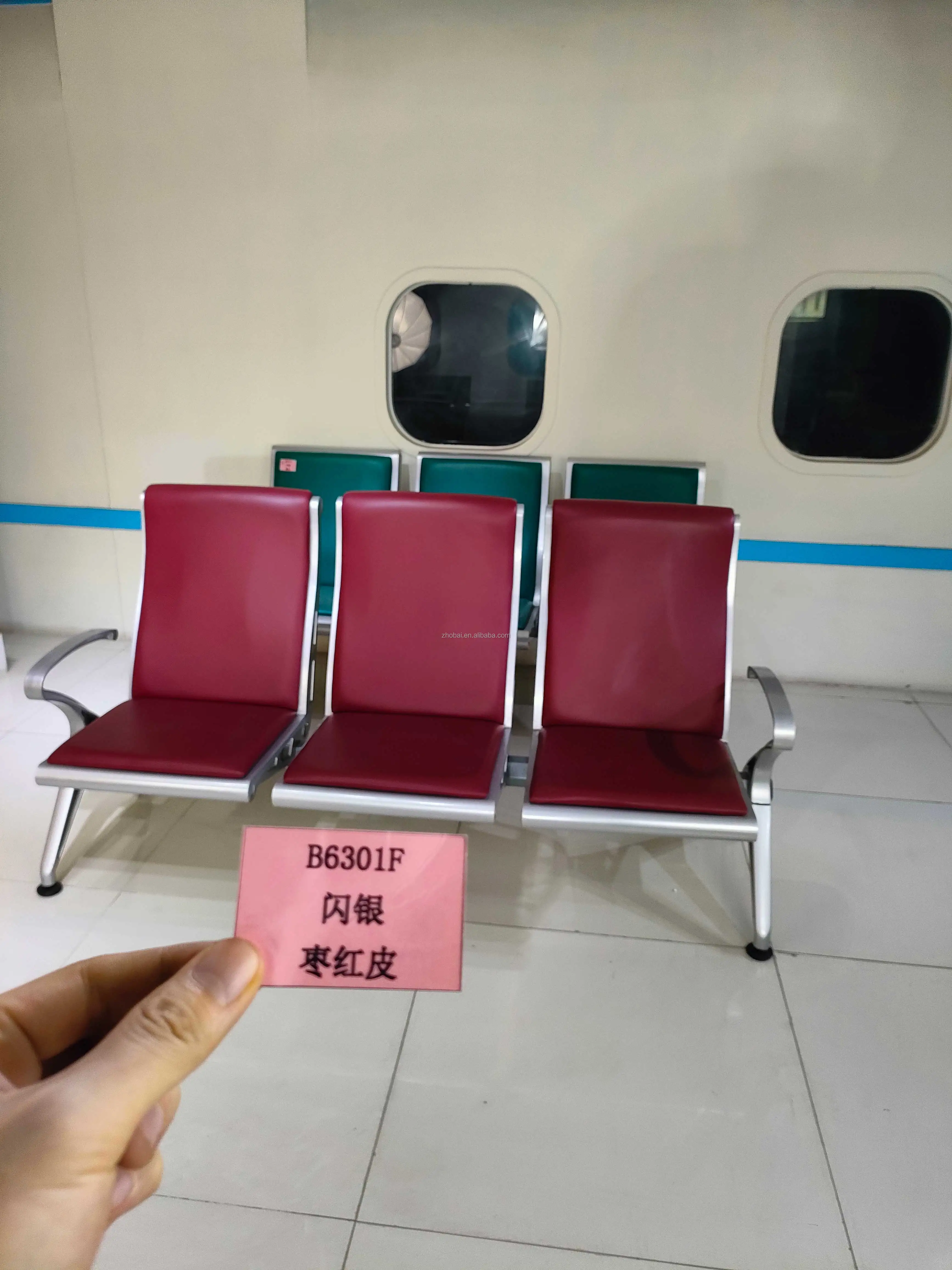Modern PU Leather3 Seat Armrest Waiting Room Chairs for Dining Lobby Conference Reception Guest Seating Clinics Barber Salons 3