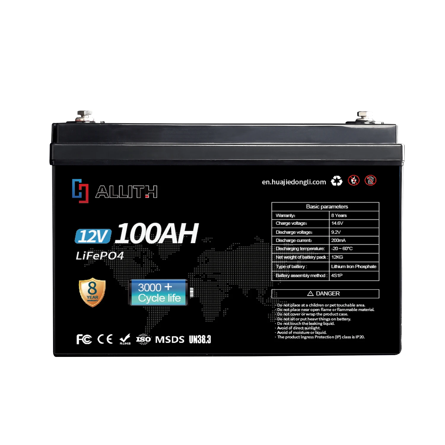 Deep cycle lithium iron phosphate battery Customizable 12.8V 50Ah 150Ah 200Ah 300Ah 12V 100Ah LiFePO4 battery pack