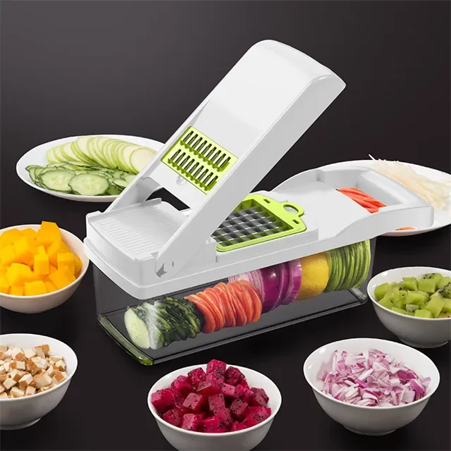 Multifunctional 12 in 1 Vegetable Cutter Slicer Fruit Food Vegetable Grater Slicer Vegetable and Fruit Chopper Machine for Food