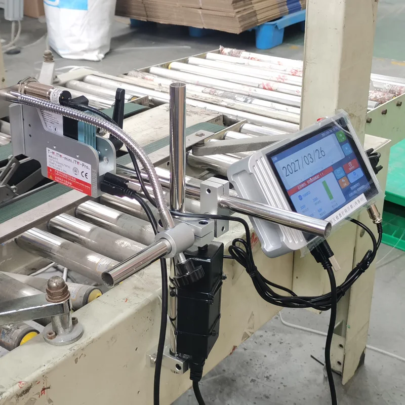 Logo Date Expiry Date Coder Barcode Time Stamp Printer Industrial Inkjet Printing Coding Machine for Plastic PET Bottle Label