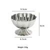 Petal ice cream cup silver