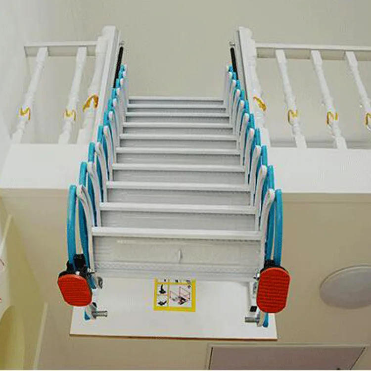 Custom Made Retractable Pull Down Telescopic Vertical Loft Ladder Attic Access Door with Ladder