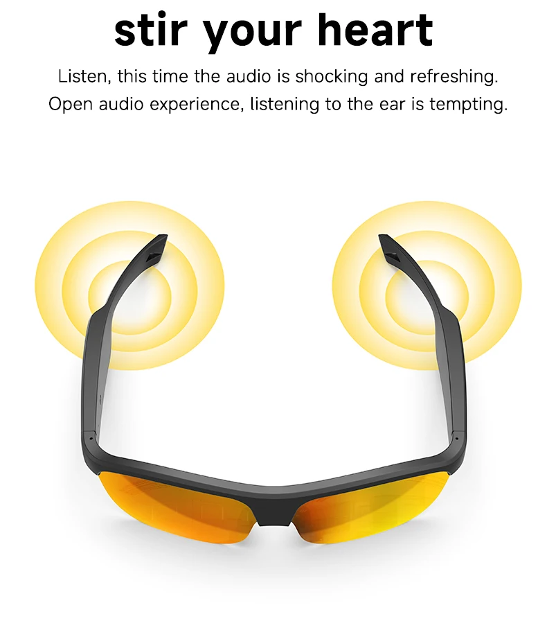 G02 Professional Outdoor Smart Glasses Anti-UV Polarized Lenses BT Call Waterproof Voice Assistant Smart Sport Glasses for Men