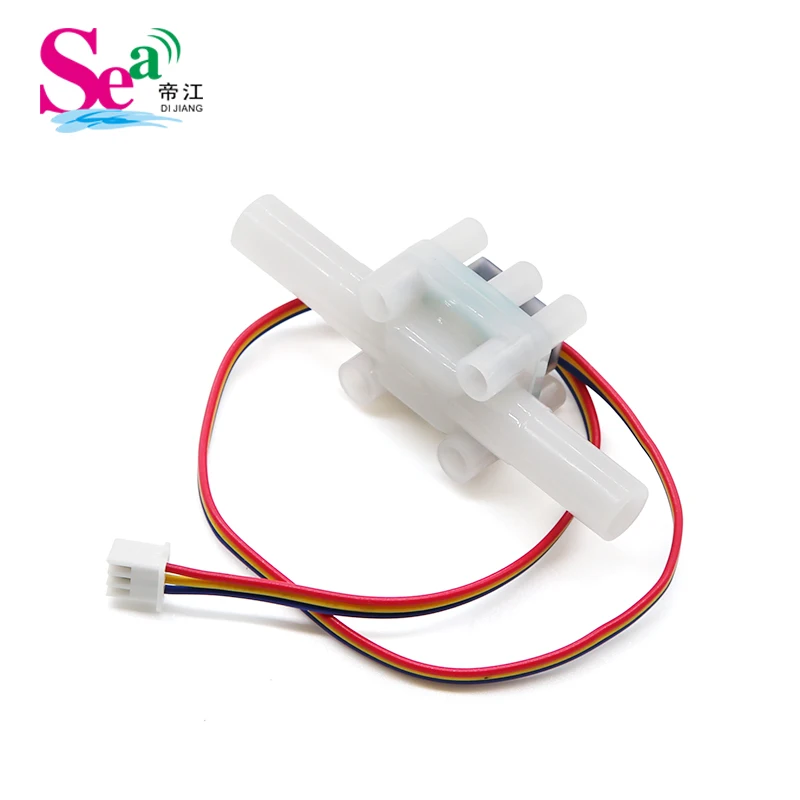 PVDF Flow Sensor ZJTM-05A Hall Effect Flow Switch 3/8 Connection Chemical Acids Counter Turbine Flowmeter for Farm Machines