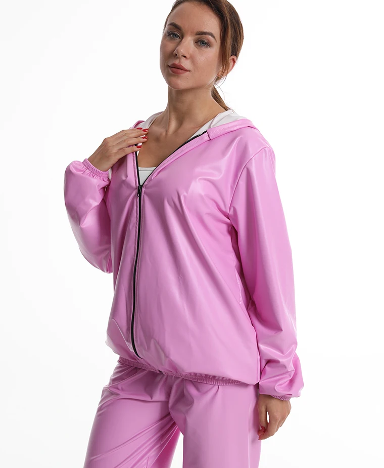 Hot Plus Size Sauna Jacket Suit Weight Loss For Men &women Sweat Long