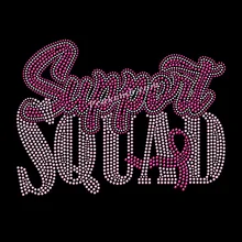Breast Cancer Rhinestones Transfer Iron on Crystal Motif Hot Fix Rhinestone Heat Transfer