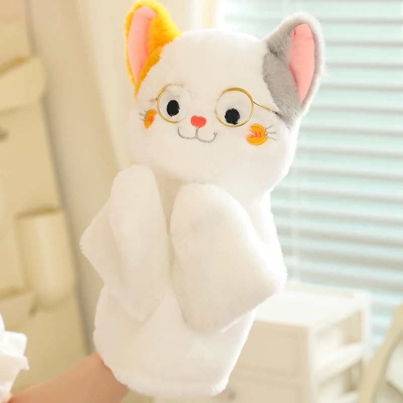 Puppets Hand Custom Cute Boxing Cat Capybara Panda Squirrel Stuffed Animals Plush Hand Puppet Toys Kids Play Toys Holiday Gifts