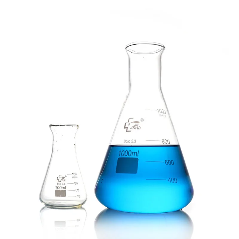 125 ml 250ml Glass Bottle Conical Erlenmeyer Flask Sterile Vent Cap Screw Cap pyrex for Plant Cell with Brown Color