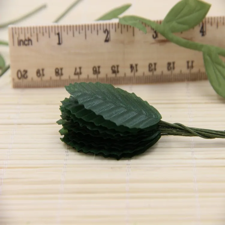 Wholesale 200 Pcs/bag Silk Leaf Green Artificial Leaves Flower Diy Home