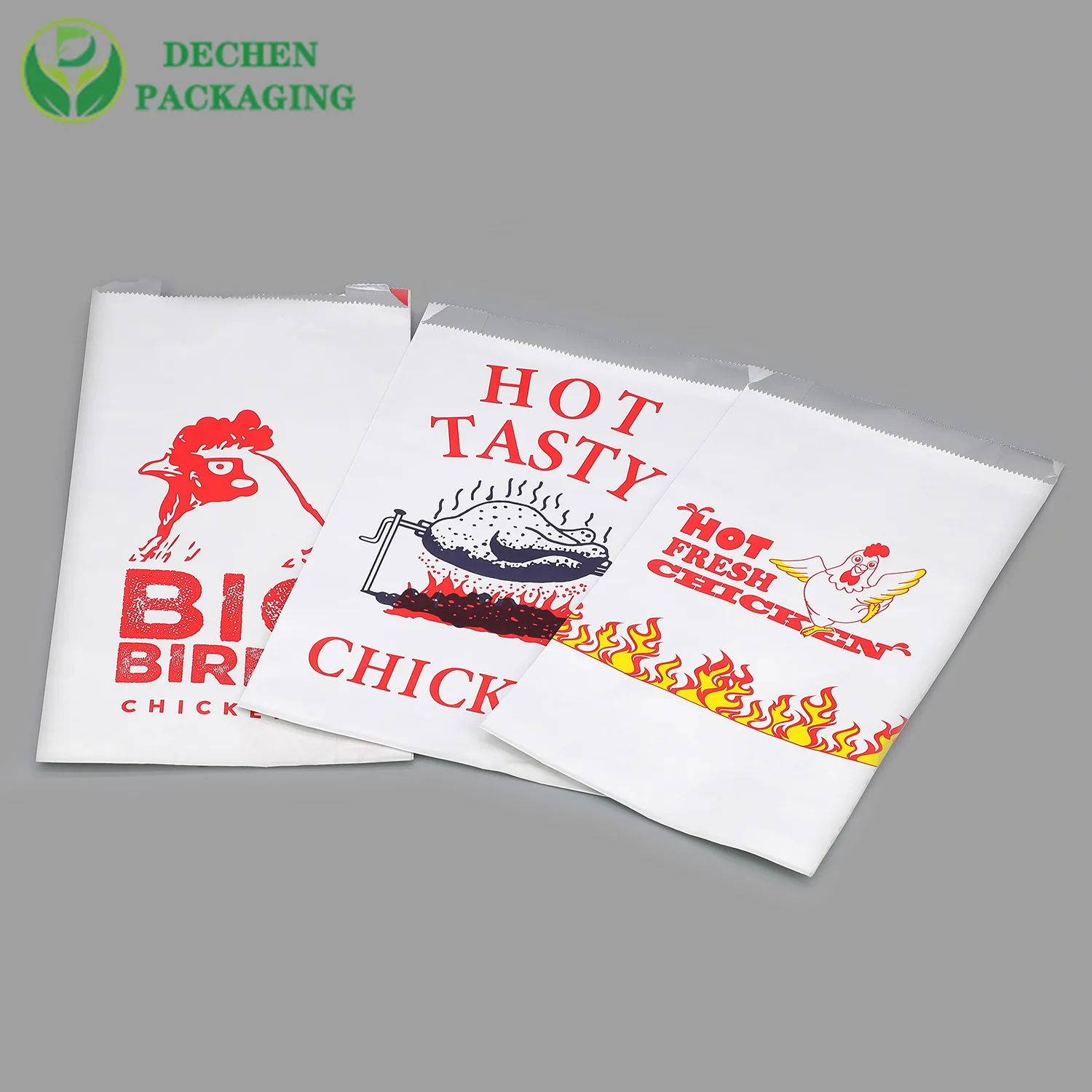 Fries Bag Hamburger Grade Aluminium Foil Lined Kraft Paper Bags