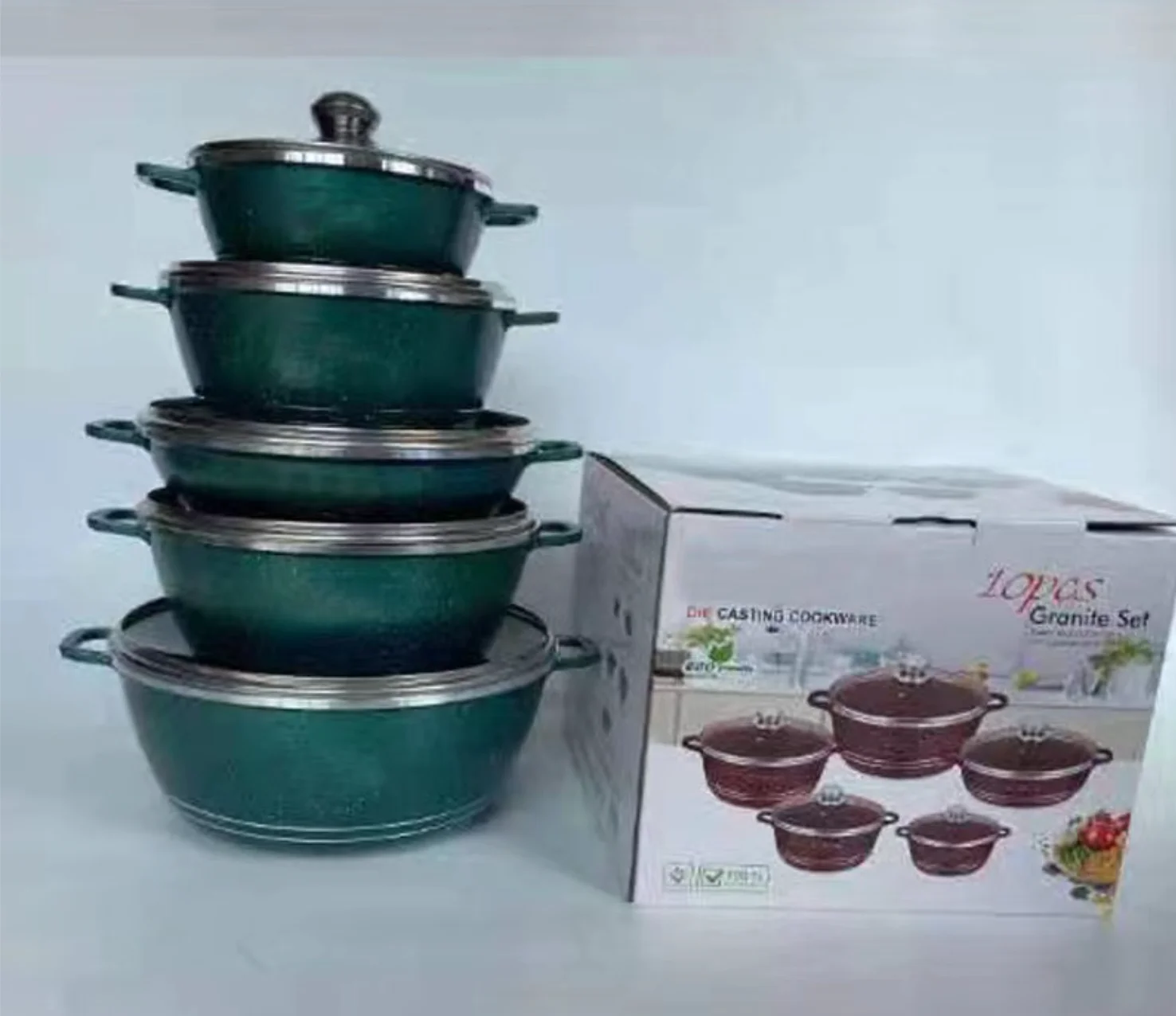10pcs Pots and Pans Non-Stick Cookware Set - Dessini 10pcs Pots and Pans Non-Stick Cookware Set - Dessini