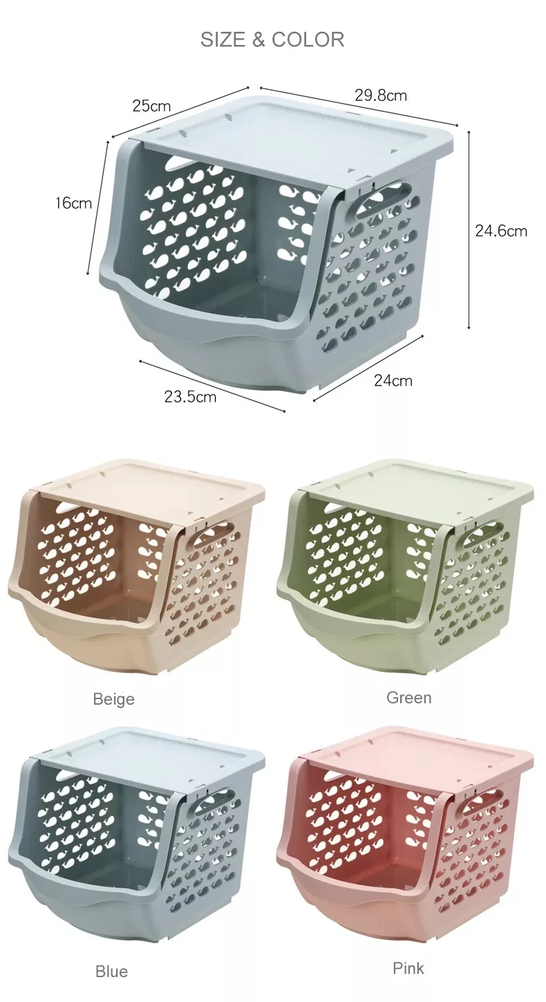 Nfs2022 Multipurpose Stackable Vegetables Fruits Storage Bins Pp